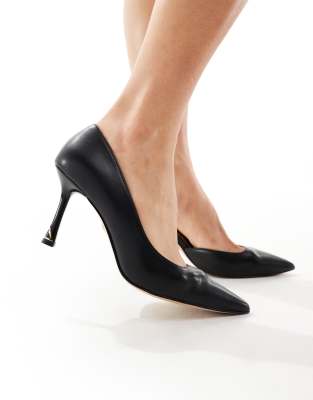 Aldo Livianna Pointed Toe Heeled Pumps In Black