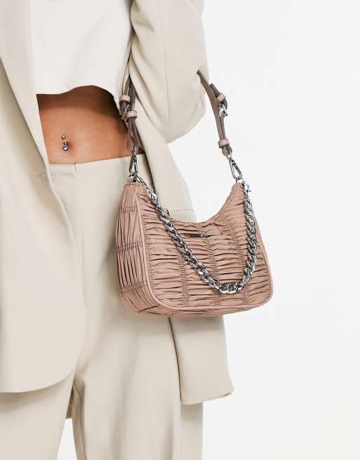 ALDO Love Planet Acera shoulder bag with chain detail in blush | ASOS