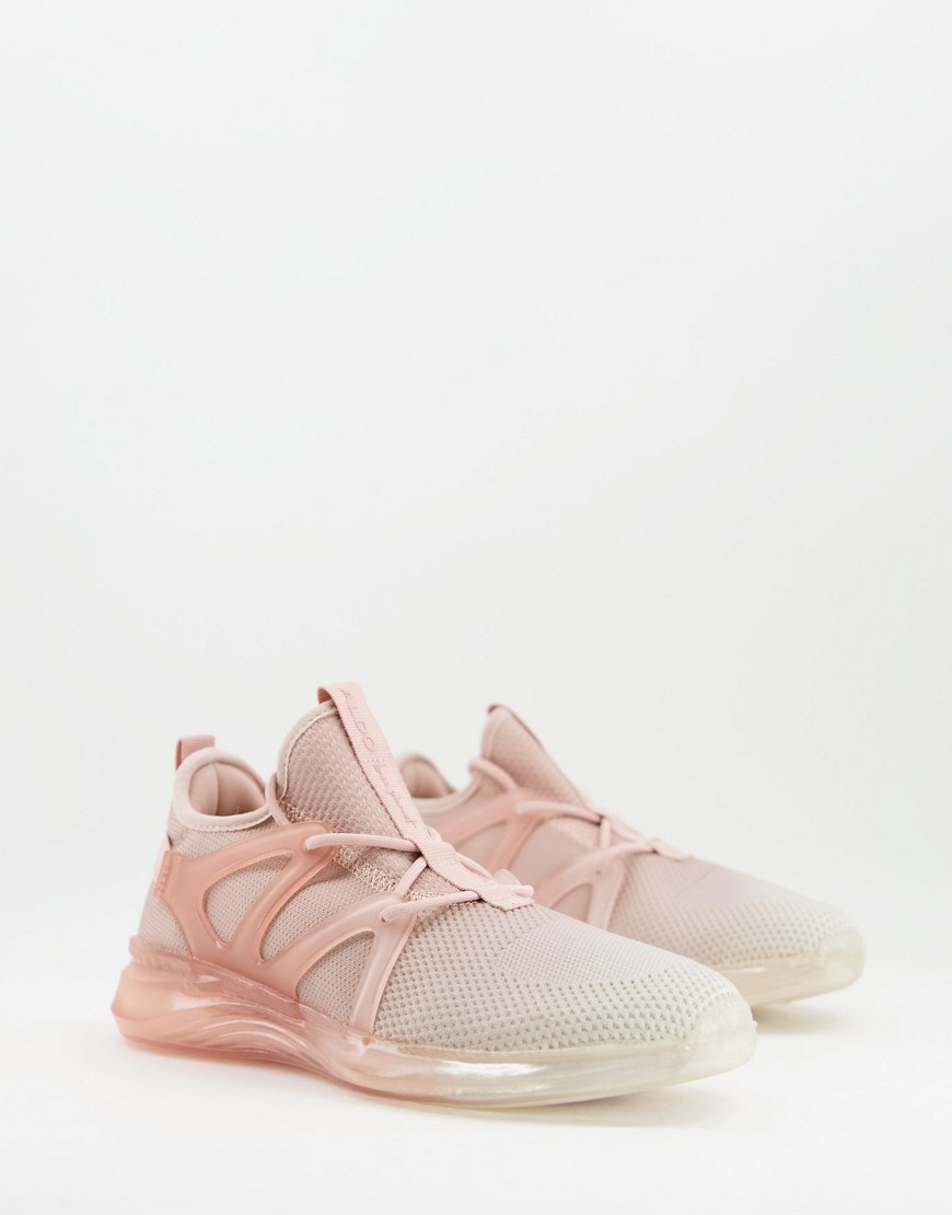 ALDO Love Planet Rpplfrost trainers in pink ambre recycled