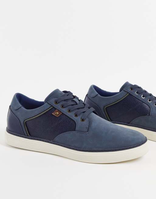 Aldo low top lace up sneakers in navy
