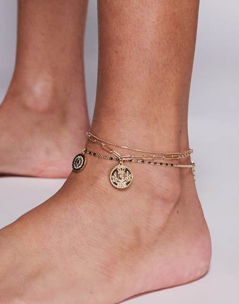 ALDO magiclove multirow coin pendant anklet in gold - view 1