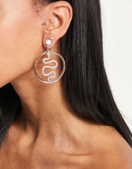 Snake hot sale statement earrings