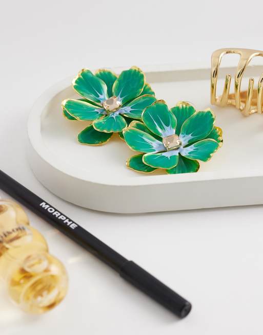 ALDO – Mariglo – Zielone kolczyki w kształcie kwiatów, 2 z 4