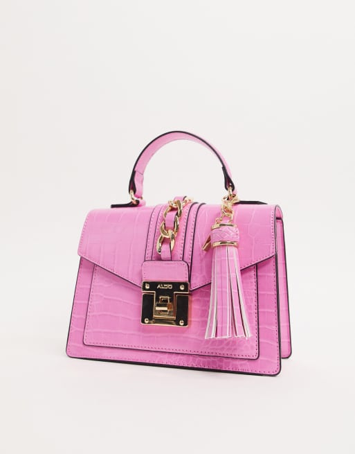 ALDO Martis top handle cross body bag in pink