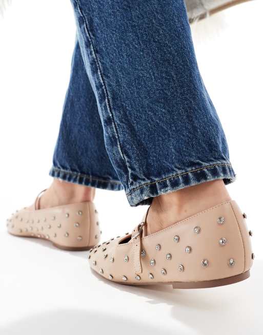 ALDO Marylina studded mary janes in beige leather, 2 of 4