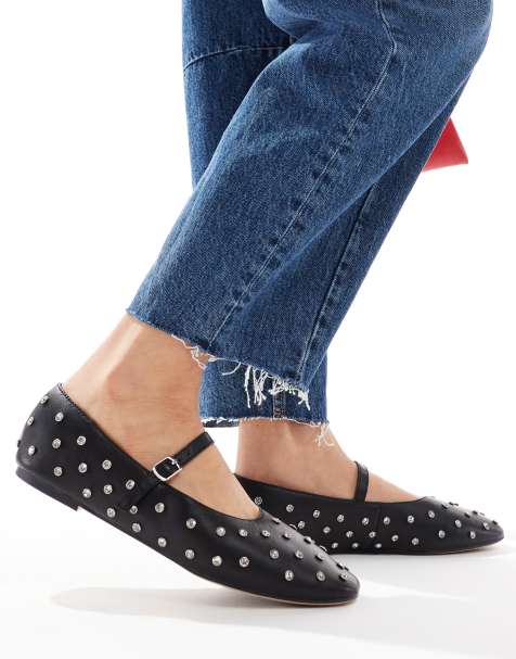 ALDO Marylina studded maryjanes in black leather - view 1