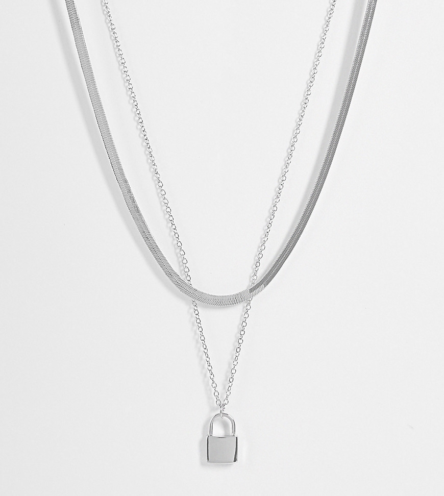 ALDO Marzahn snake chain necklace in silver