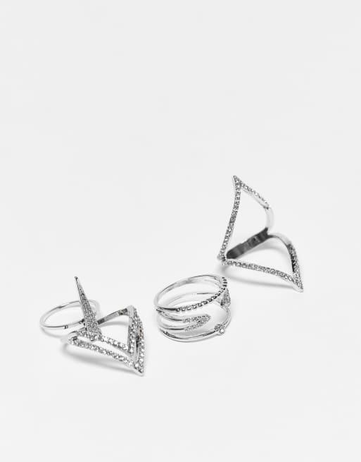 ALDO Masogelato 4-pack rings in silver