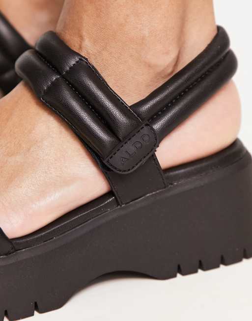 【ALDO】 ★ サンダル ミュール ★ MCGUIRE ★ BLACK ALDO Mcguire chunky sandals in black | ASOS