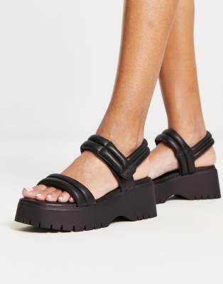 Aldo - Mcguire - Sandalen in Schwarz mit dicker Sohle-Black