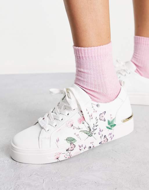 ALDO – Meadow – Białe buty sportowe w kwiatowy wzór, 4 z 4