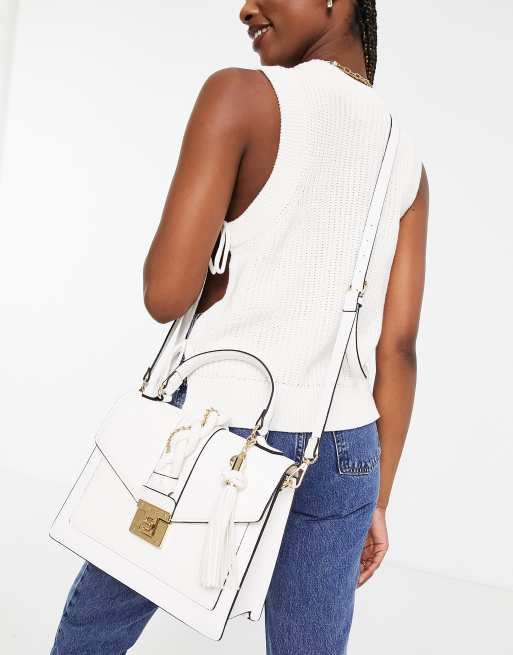 Megusta plaited detail cross body bag white | ASOS