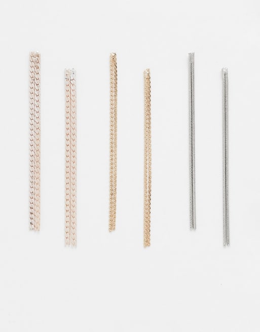 ALDO Melithiel pack of 3 chain drop earrings