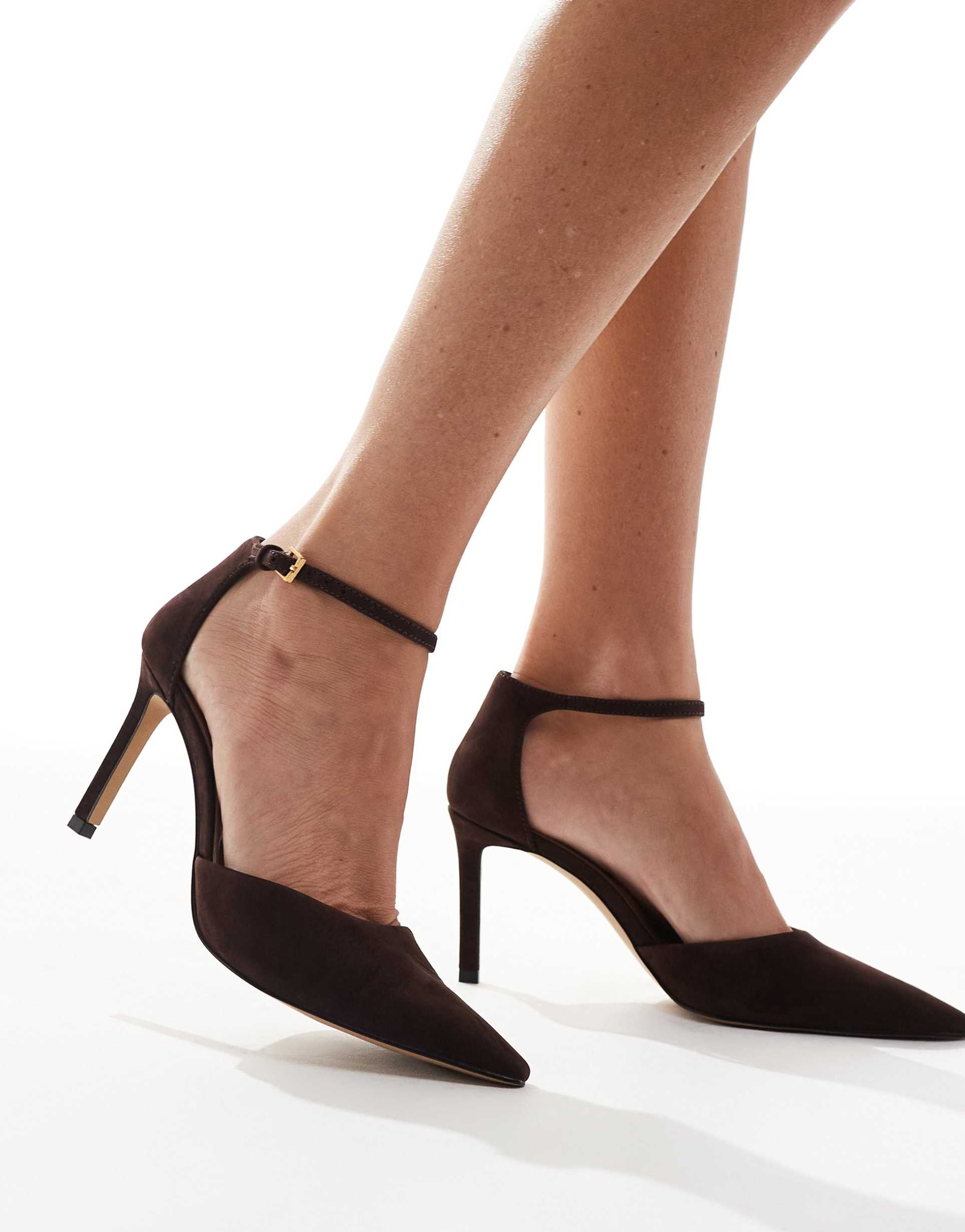 aldo merlo heeled pumps in dark brown