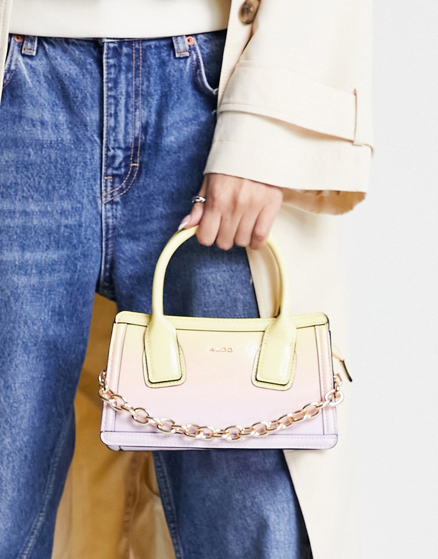 aldo merlowe ombre mini bag in yellow and pink-multi
