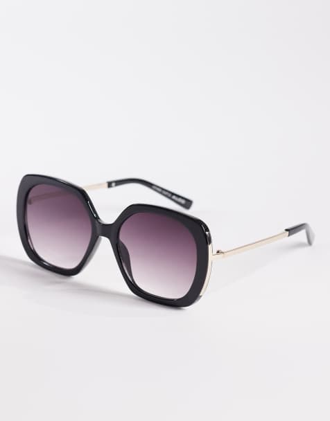 ALDO – Mickaela – Ovale Oversized-Sonnenbrille in Schwarz - view 1