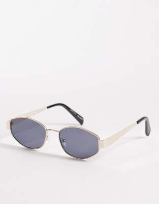 ALDO - Miiaa - Ovale Sonnenbrille mit goldfarbenem Metallrahmen