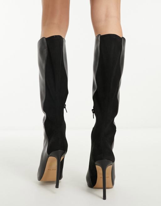 ALDO – Milann – Kniehohe Lederstiefel in Schwarz mit Stilettoabsatz, 4 von 4