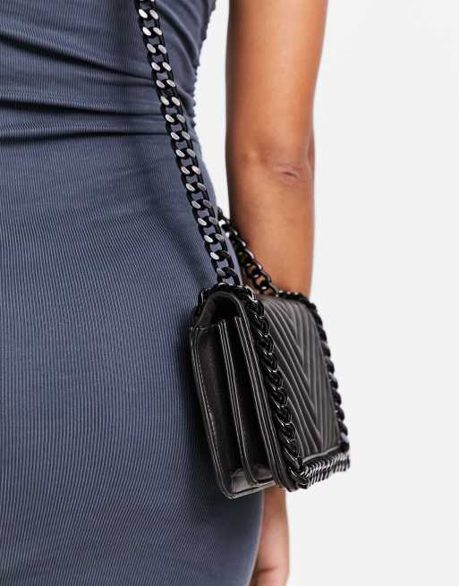 Minigreenwald Black Synthetic Smooth Women's Crossbody Bags