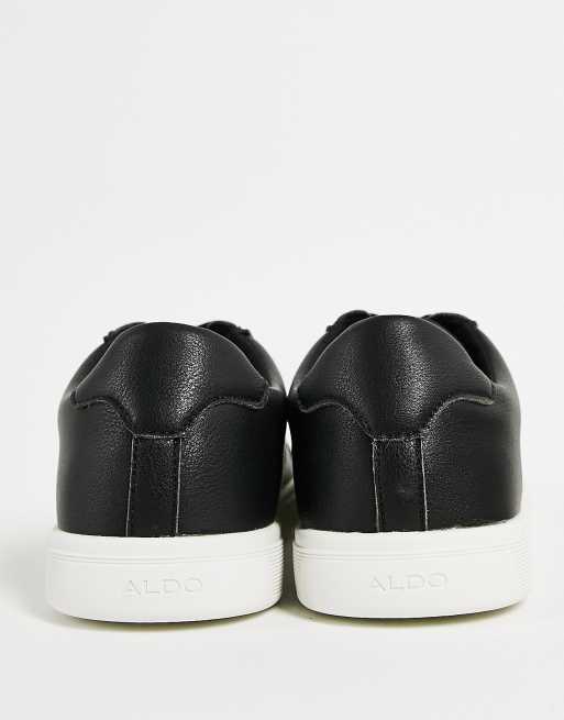 Aldo black best sale leather sneakers