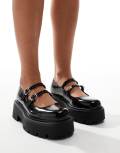 ALDO Moraby chunky double strap mary jane shoes in black