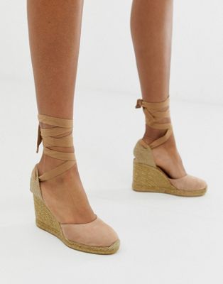 ALDO - Muscett - Espadrille-sandalen met sleehak-Bruin