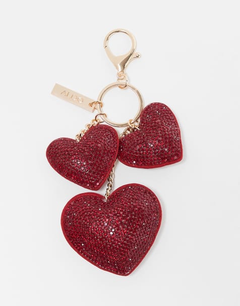 ALDO myrlilove heart bag charm in red and gold - view 1