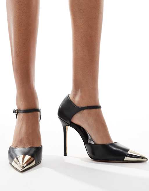 ALDO - Mysha - Scarpe con tacco a punta nere in pelle , 3 di 4