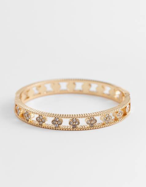 ALDO - Nanaladar - Bracciale rigido decorato con quadrifogli tonalità oro vintage - view 1