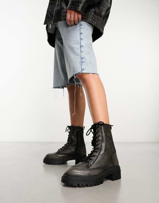 Aldo black cheap combat boots