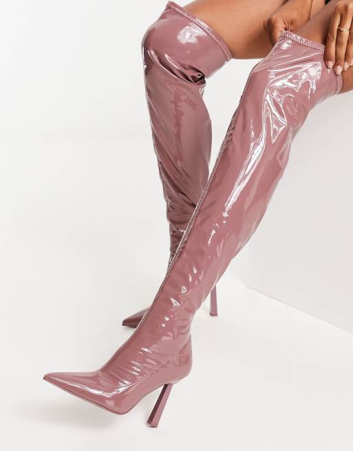 Light pink 2025 thigh high boots