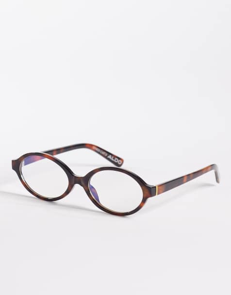 ALDO – Nellye – Ovale Brille in Schildpattbraun mit klaren Gläsern - view 1