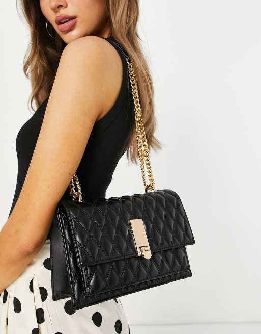 Aldo black store quilted bag