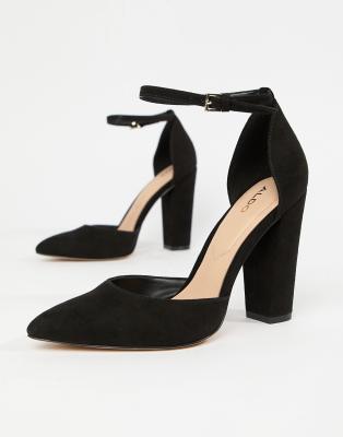 aldo block heel pumps