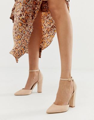 beige court heels