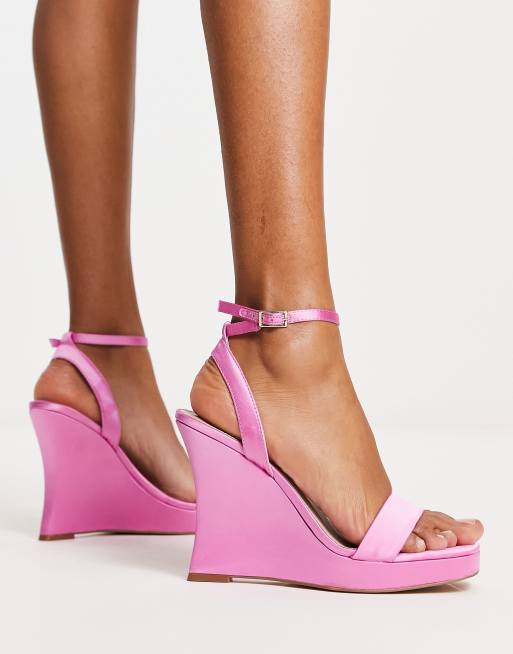 Aldo Nuala Sandalen met gebogen sleehak in roze ASOS