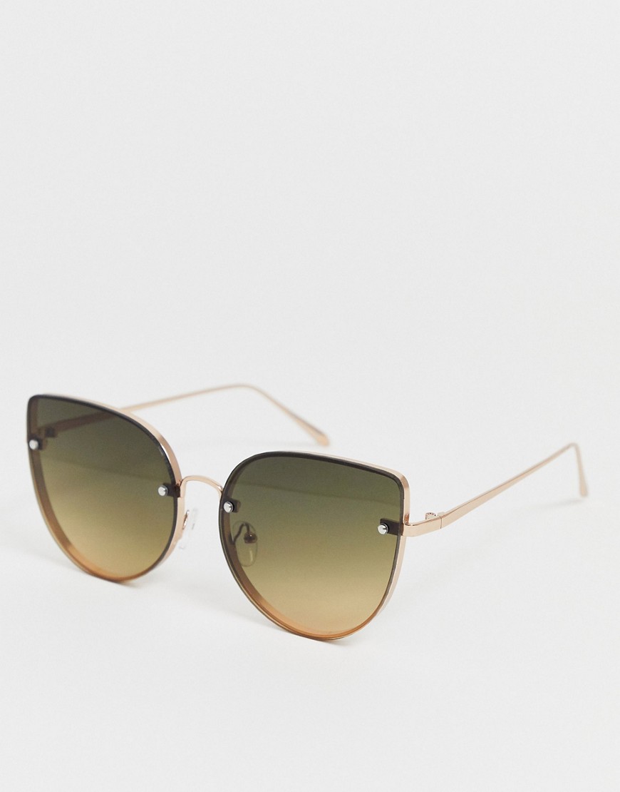 Aldo Ocean Lens Oversized Cateye Sunglasses-Gold