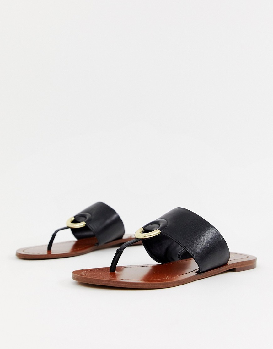 ALDO - ocericia - sandali infradito neri ad anello in pelle-nero