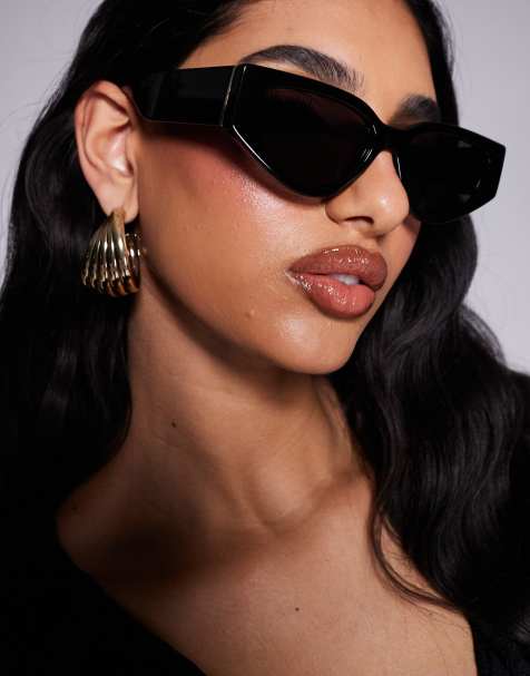 ALDO Ocerimas rectangle sunglasses in black - view 1