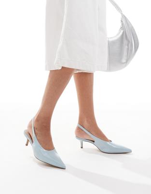 Aldo Oceweth Slingback Kitten Heel Shoes In Blue