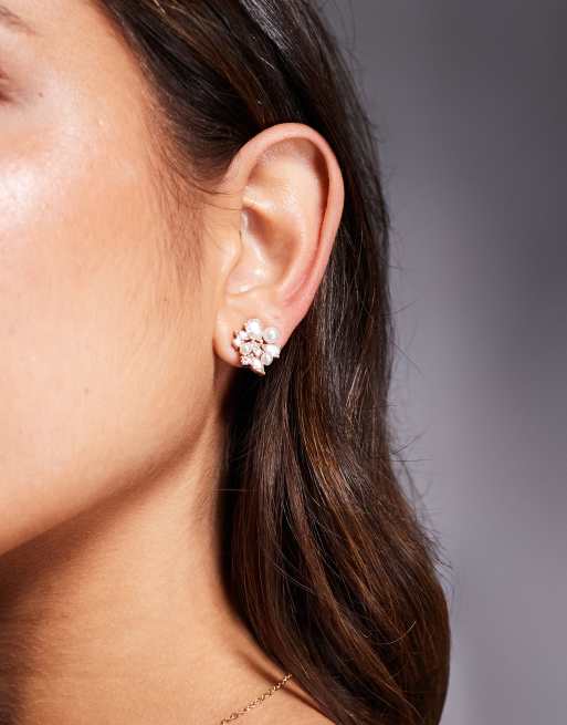 ALDO – Oladele – Kolczyki wkrętki w kolorze złota z perełkami i kryształkami