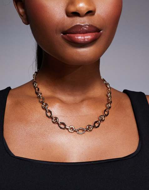 ALDO olibeth chunky chain necklace in gold - view 1