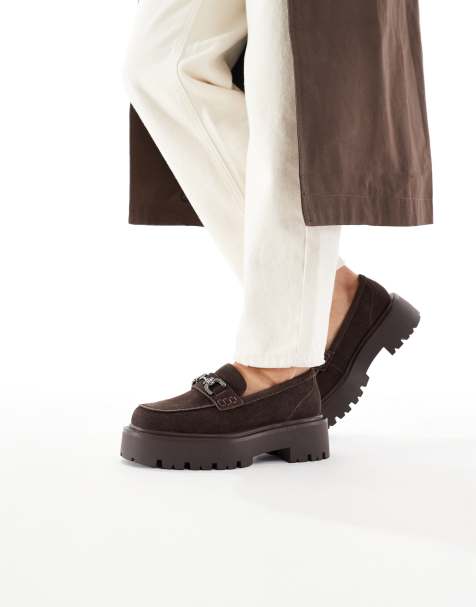 ALDO – Oneameth – Loafer in Dunkelbraun mit Schnallendetail und dicker Sohle - view 1