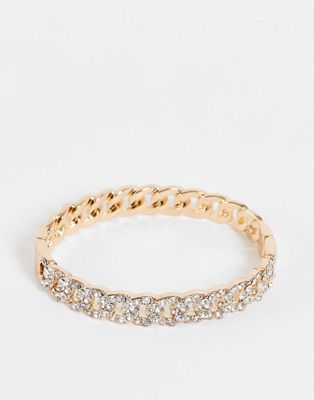 ALDO Onena rhinestone chain bracelet in gold