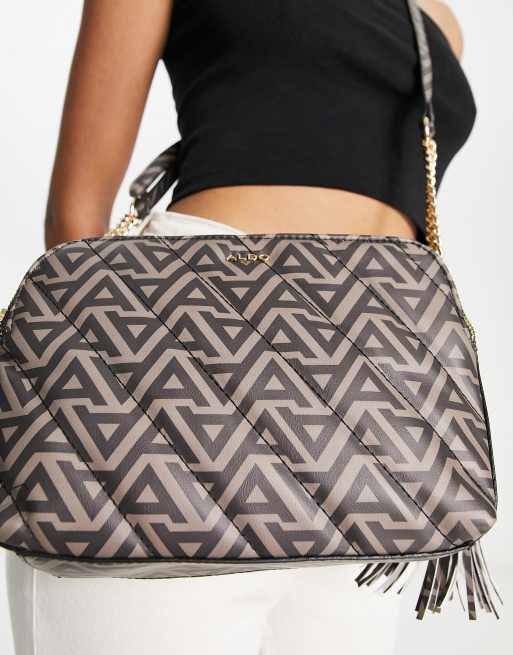 ALDO - Onilalina - Crossbody-taske i brunt monogram-print, 2 af 4