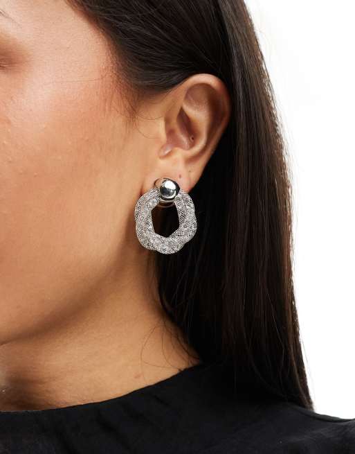 ALDO - Orecchini argentati con design attorcigliato 