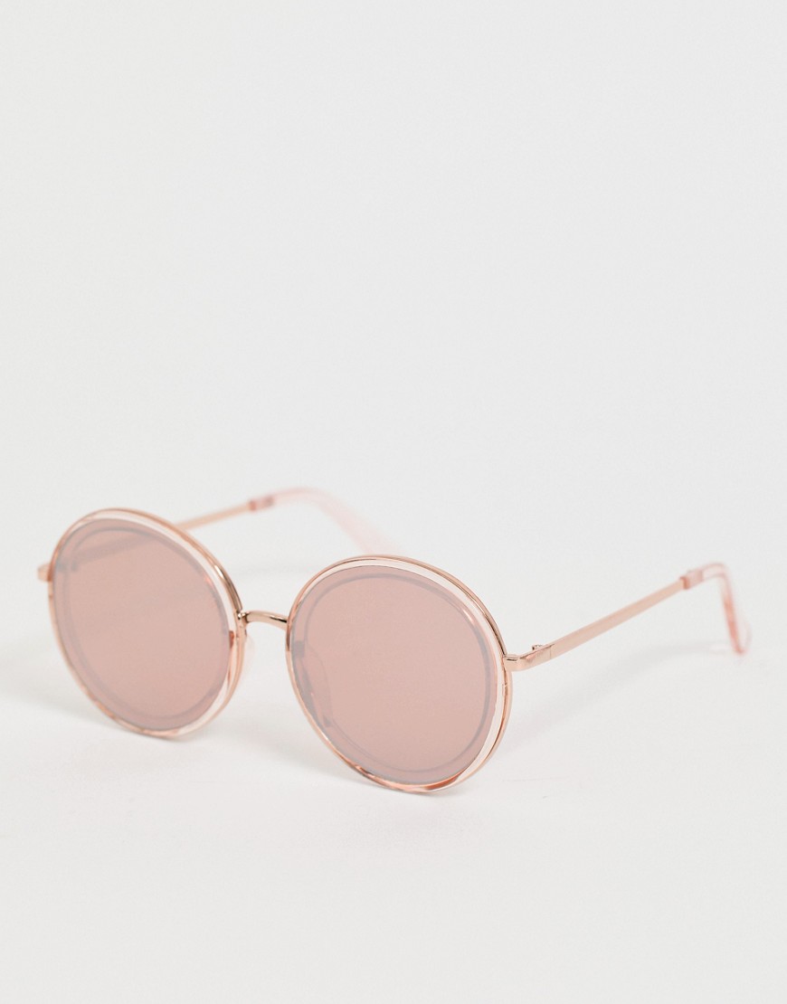 ALDO oversized round sunglasses in pink