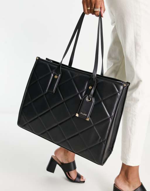 ALDO Parbag tote bag in black quilt