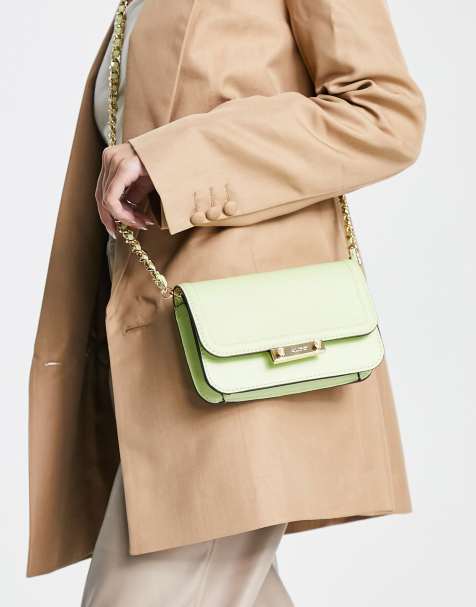 ASOS DESIGN clean elongated camera crossbody bag in green