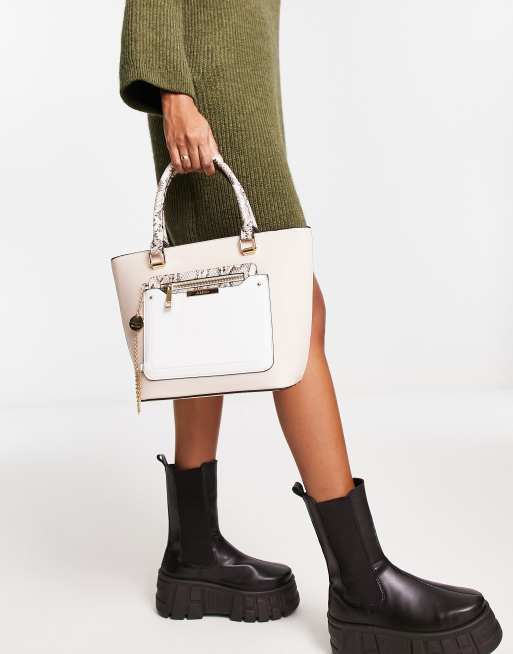 ALDO – Perimma – Beige toteväska i ormskinnsimitation